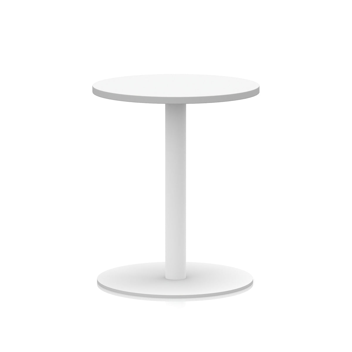 White round table on a white background