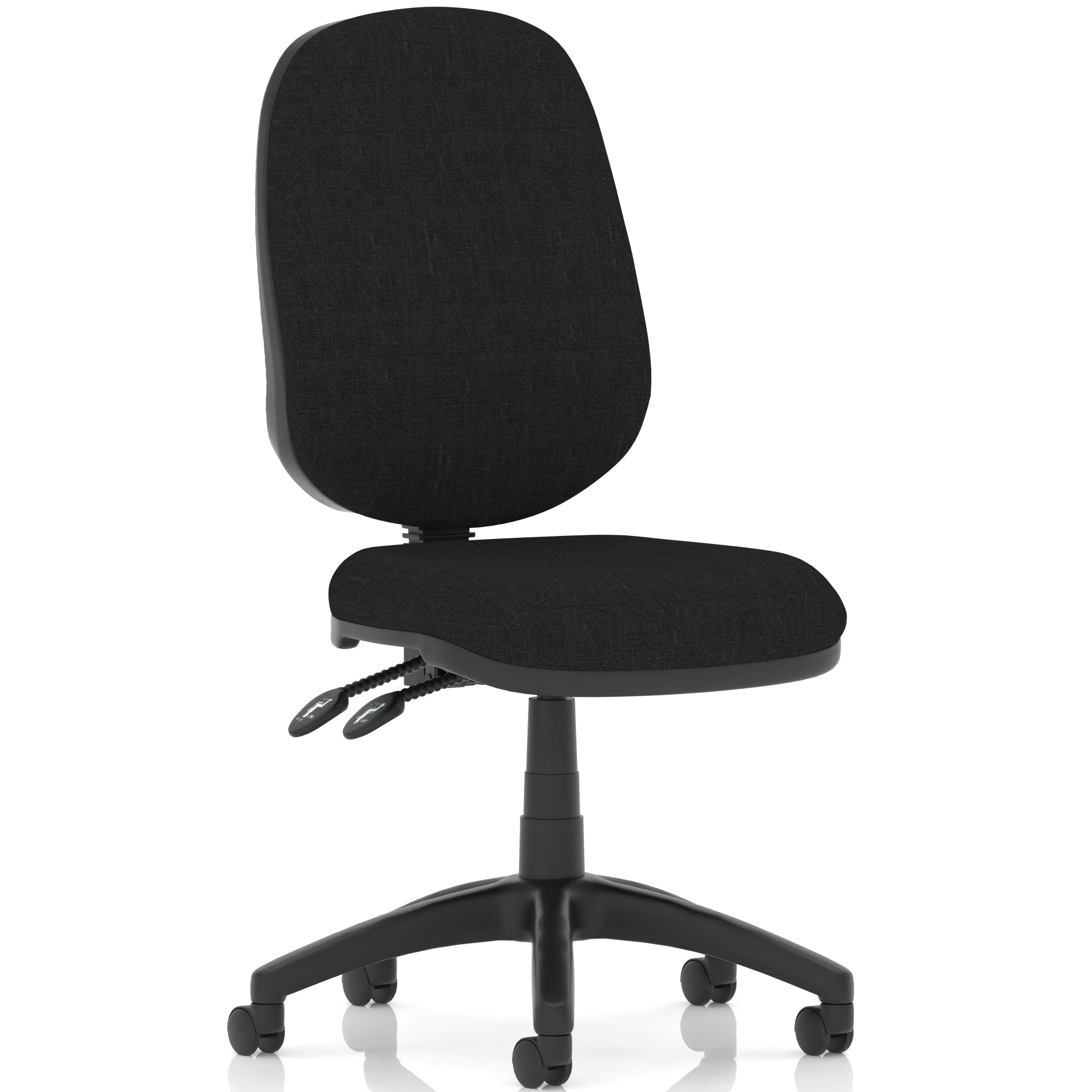 Black office chair on a white background