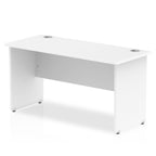 Rectangular white desk on a white background
