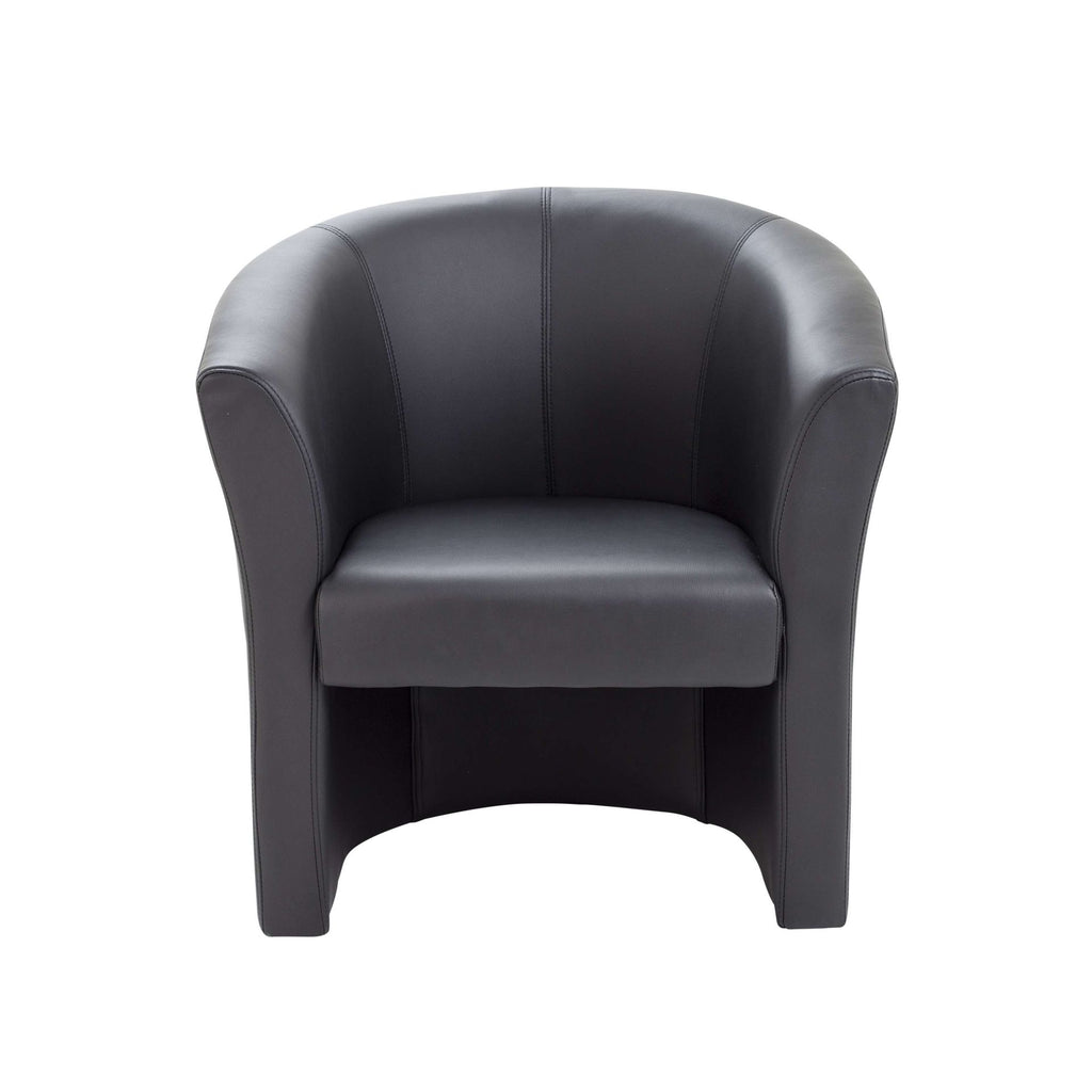 Black armchair on a white background