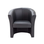 Black armchair on a white background