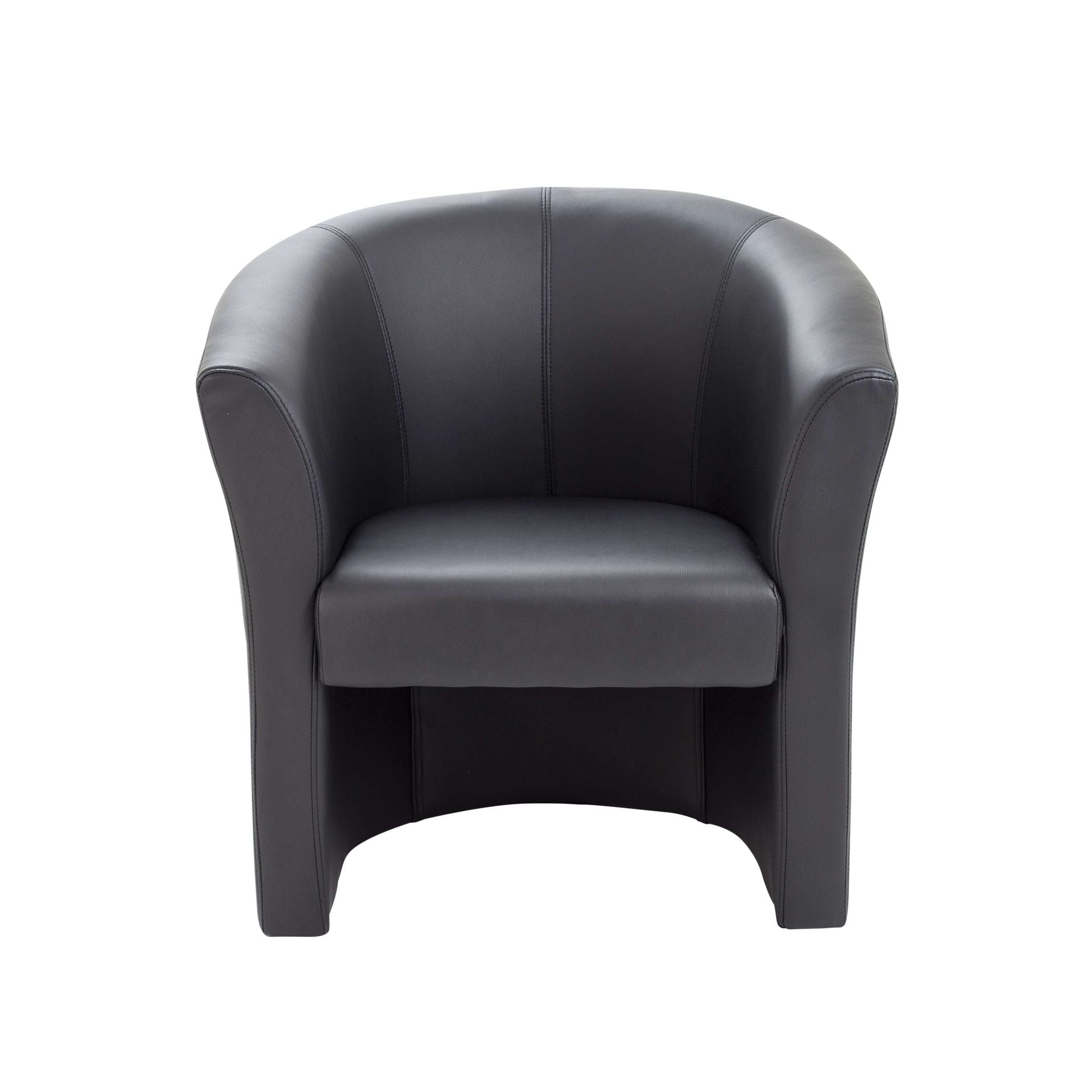 Black armchair on a white background