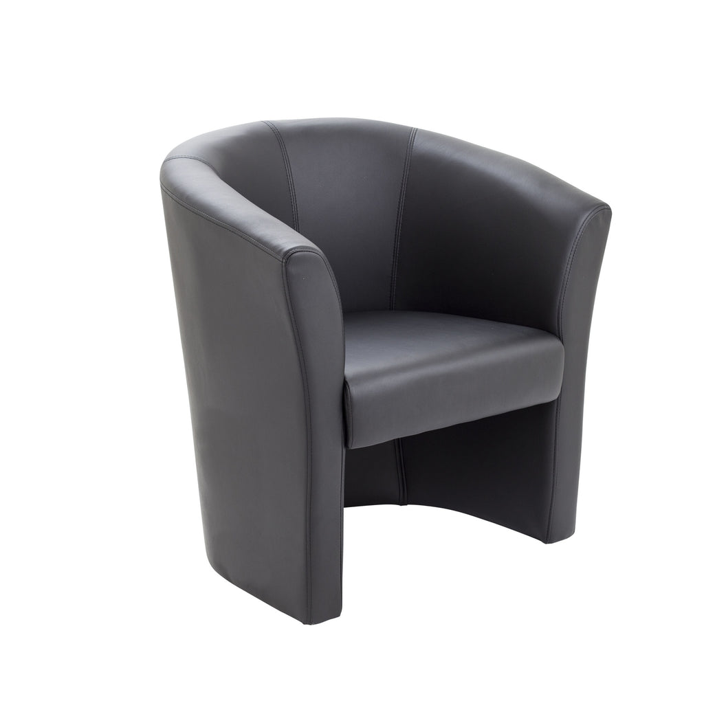 Black armchair on a white background