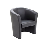 Black armchair on a white background