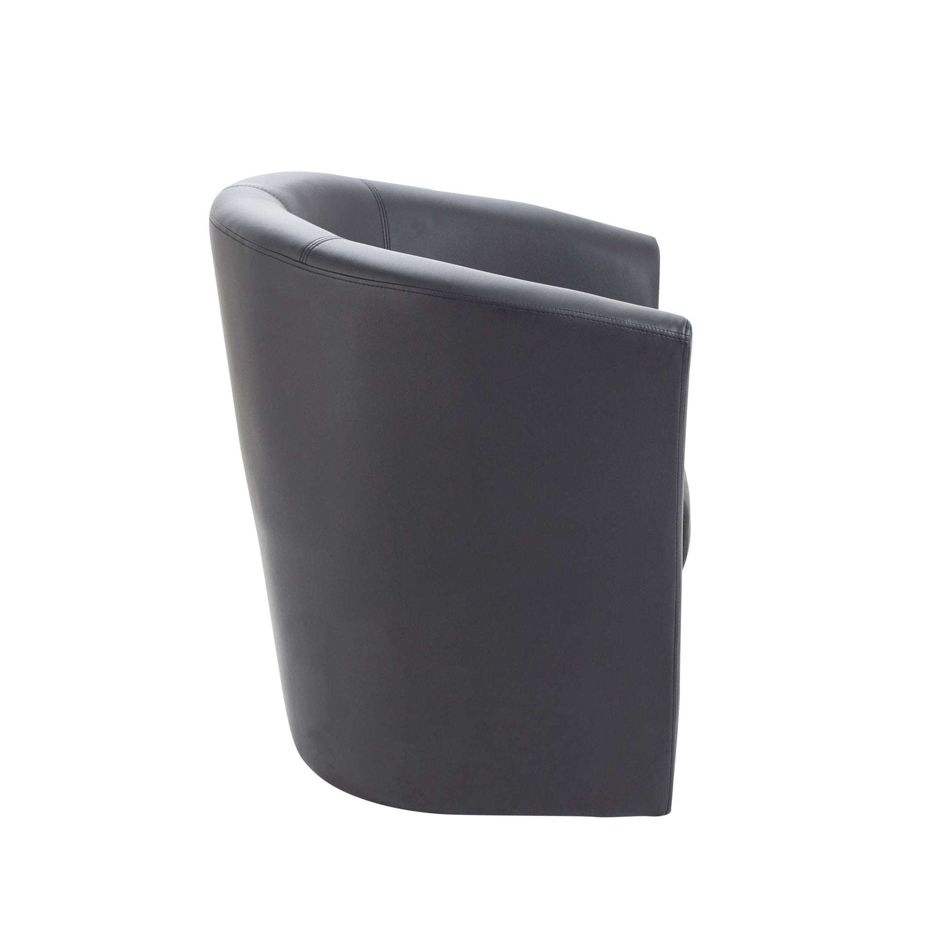 Black armchair on a white background
