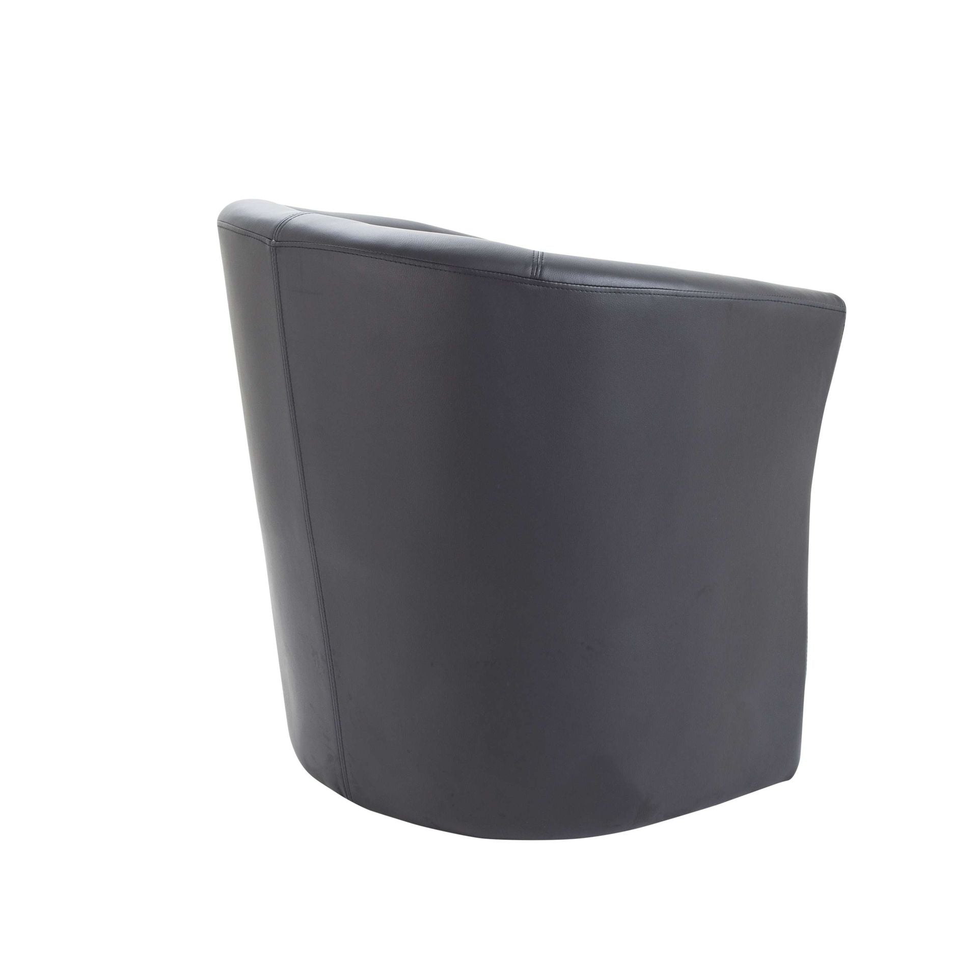 Black armchair on a white background