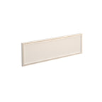 Rectangular white desk screen with frame on a white background