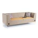 Sofa with power units on a white background