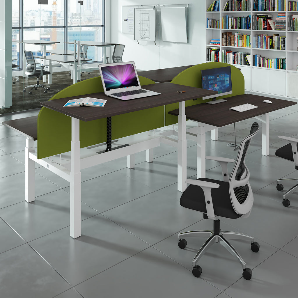 Modern office space with desks, chair and computers