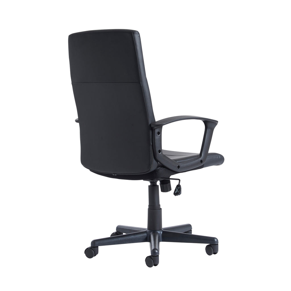 Black office chair on a white background