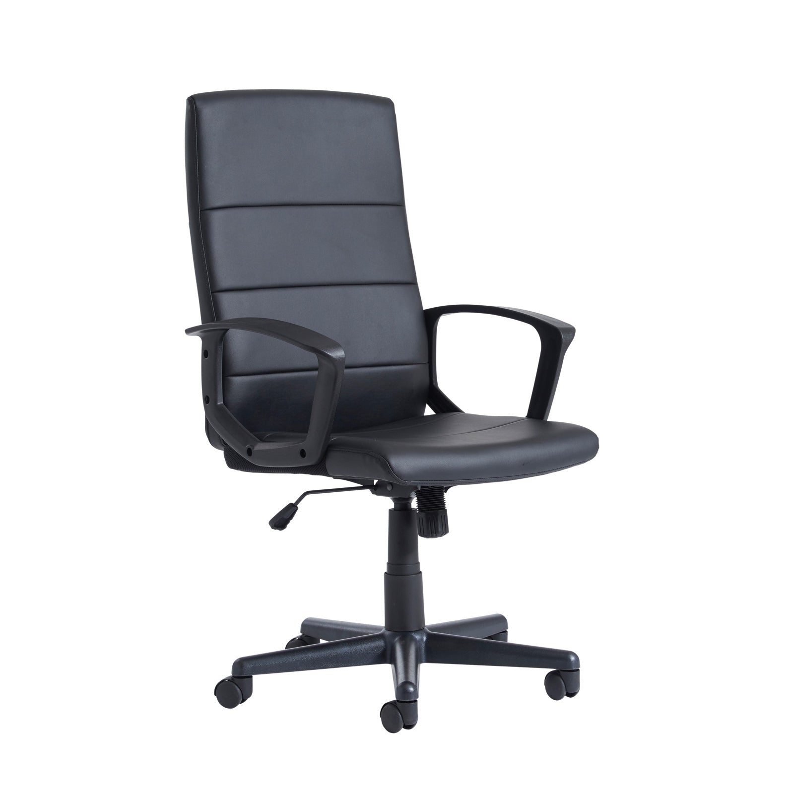 Black office chair on a white background