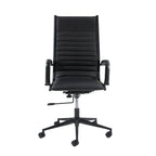 Black office chair on a white background