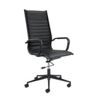 Black office chair on a white background