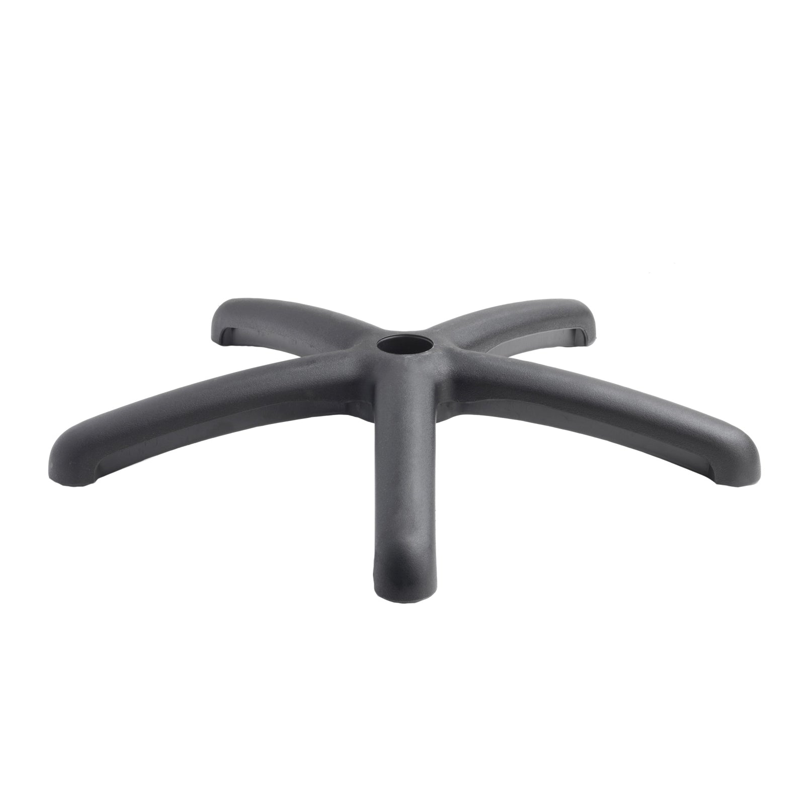 Black chair base on a white background