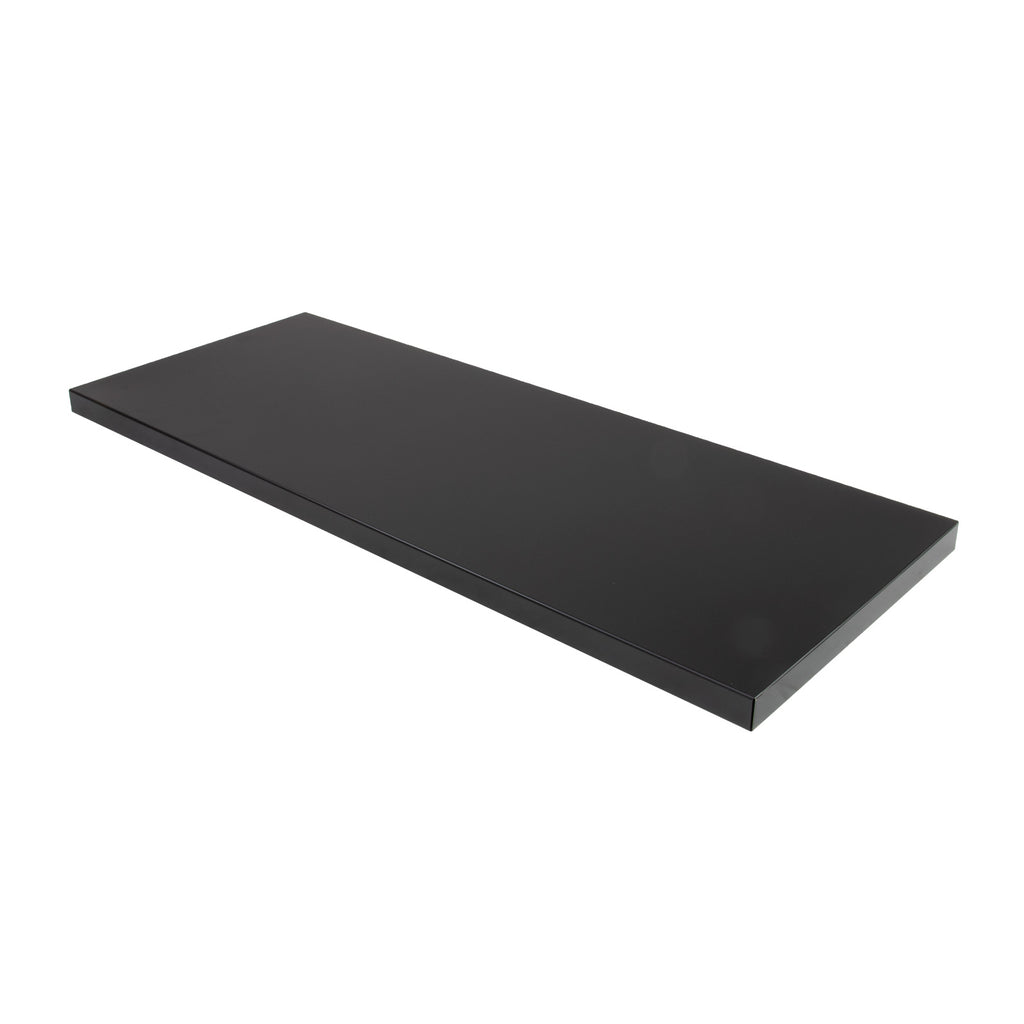 Black shelf on a white background