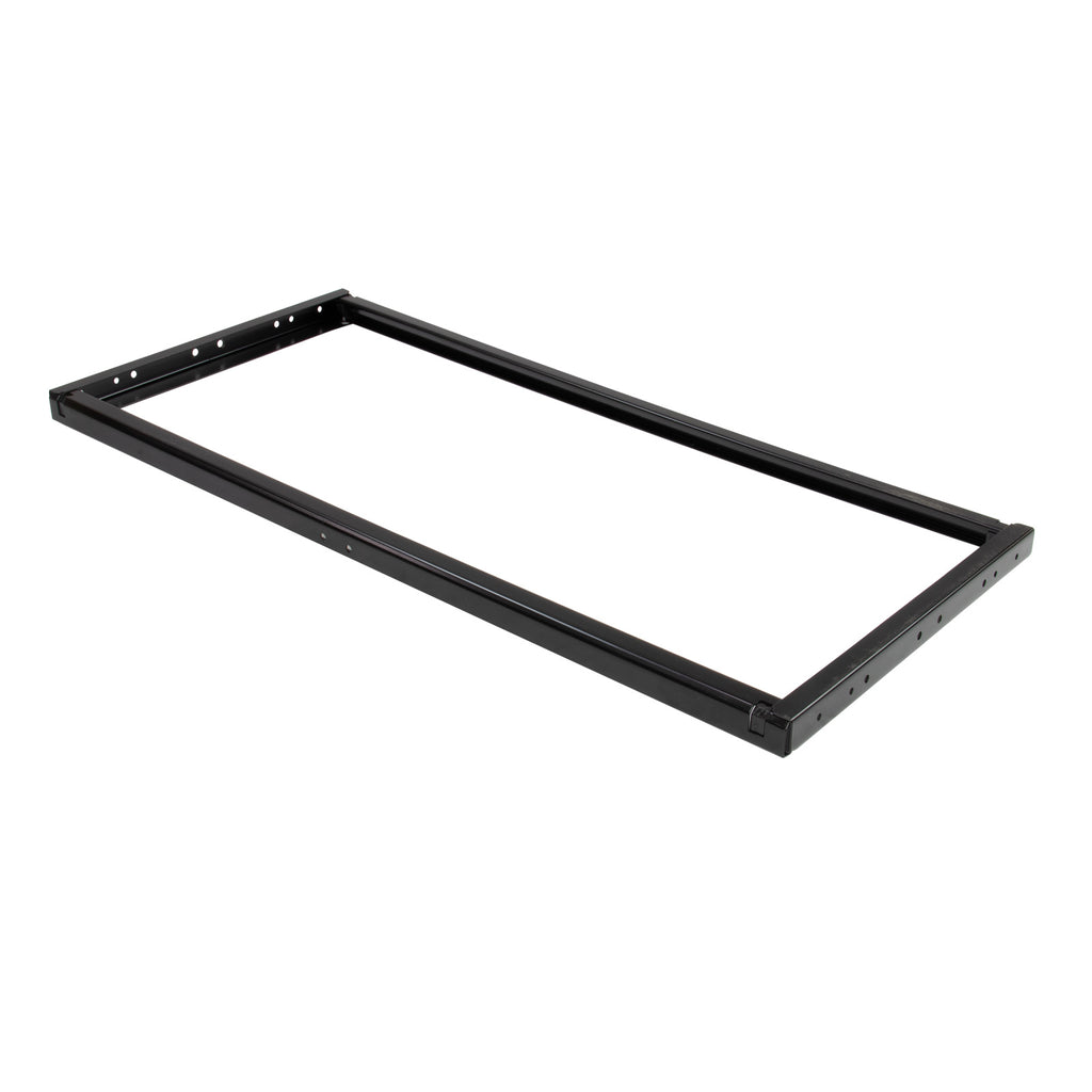 Black lateral filing frame for cupboards on a white background 