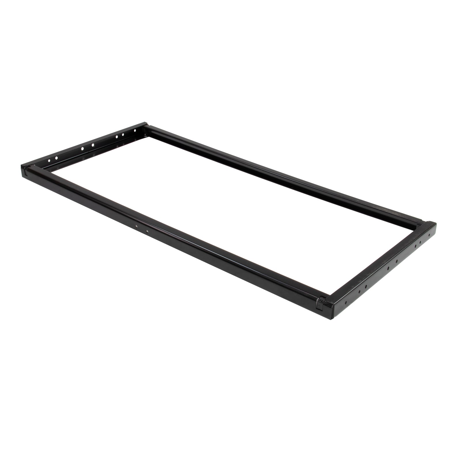 Black lateral filing frame for cupboards on a white background 
