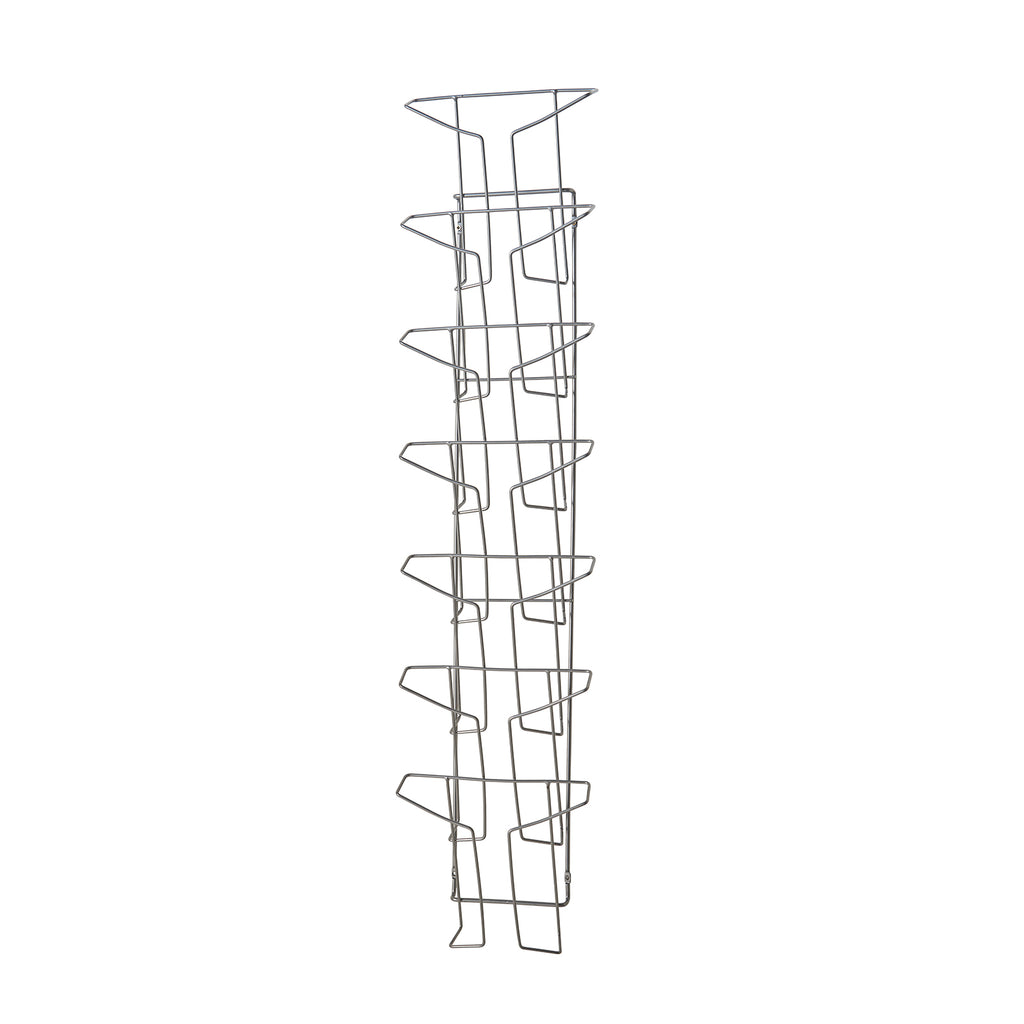 Metal wire wall display on a white background