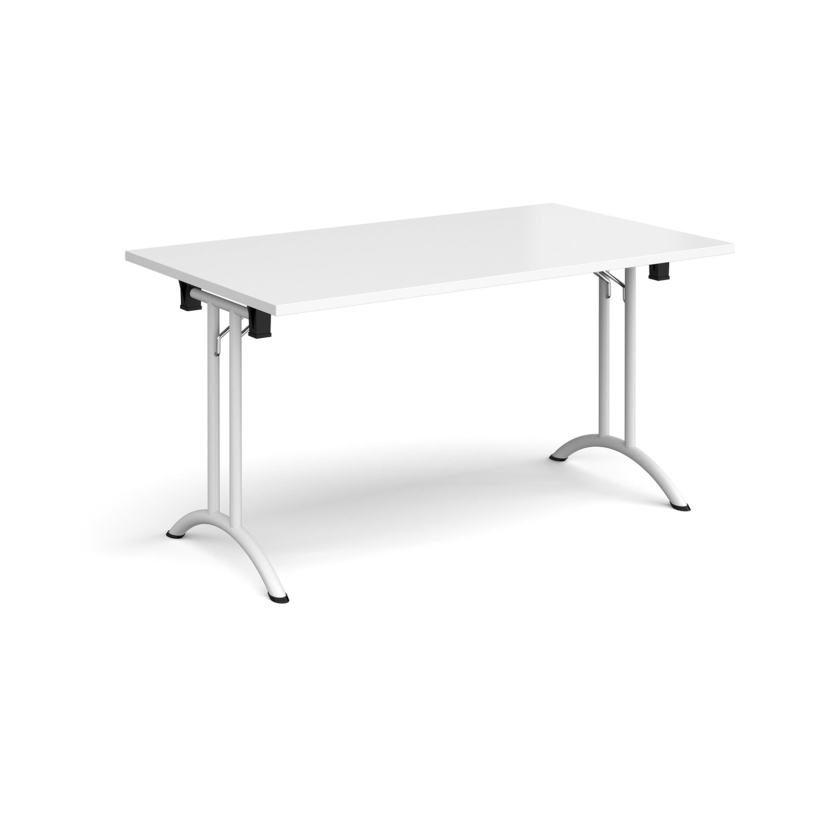 A white rectangular folding table, shown on a clean white background.
