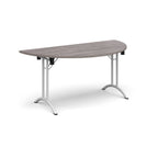 Semi circular folding leg table with curved feet