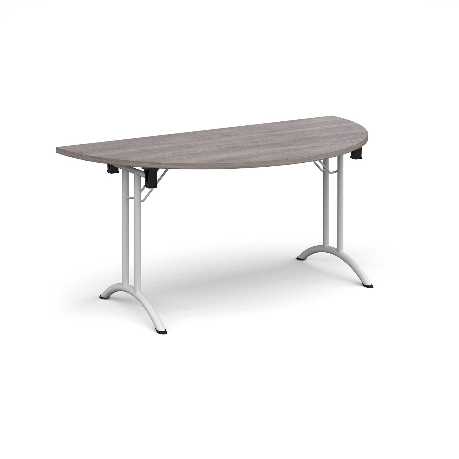 Semi circular folding leg table with curved feet