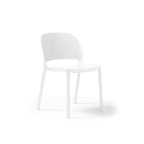White plastic chair on a white background