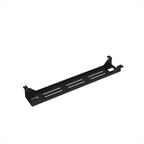 Black cable tray on a white background