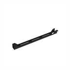 Black cable tray on a white background