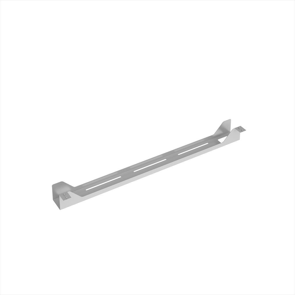 Silver cable tray on a white background