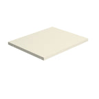 A square white replacement shelf, shown at an angle on a plain white background.