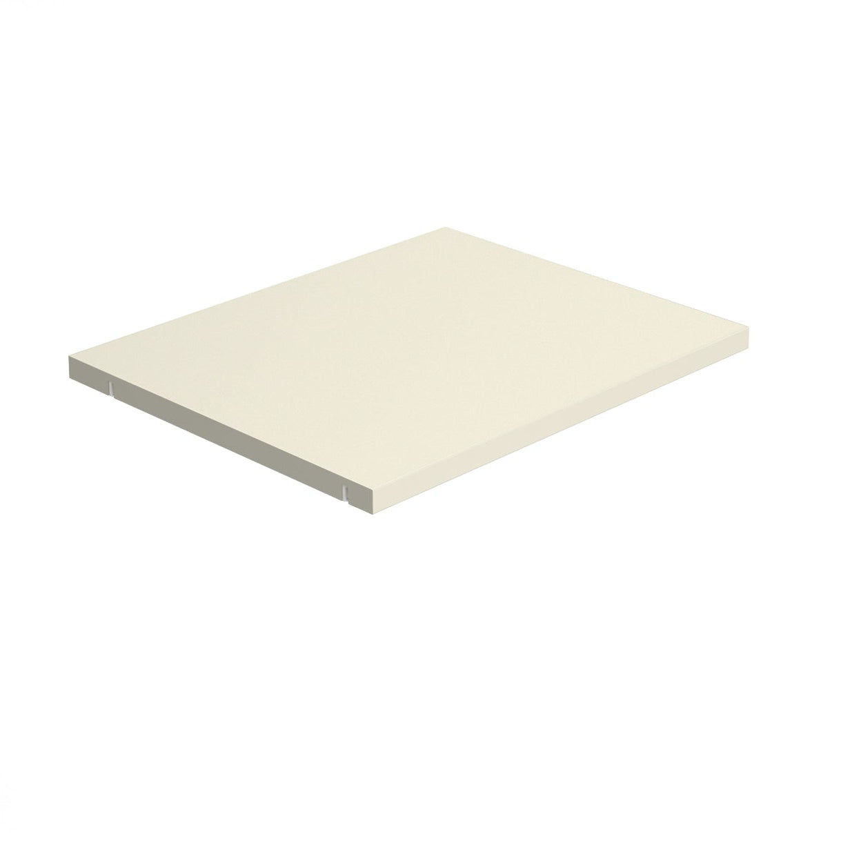 A square white replacement shelf, shown at an angle on a plain white background.