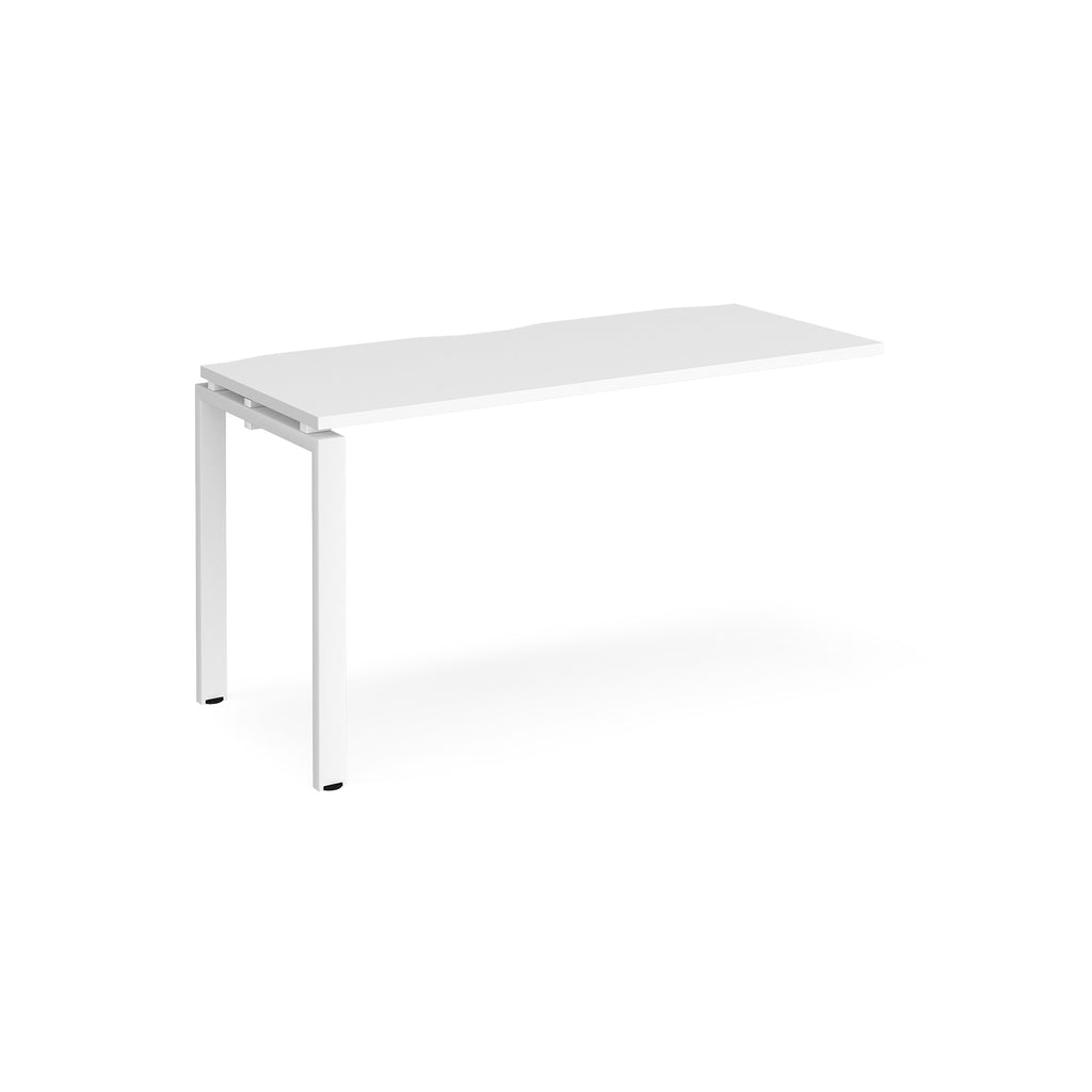 White desk add-on unit on a white background