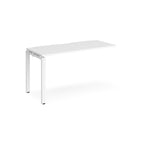 White desk add-on unit on a white background