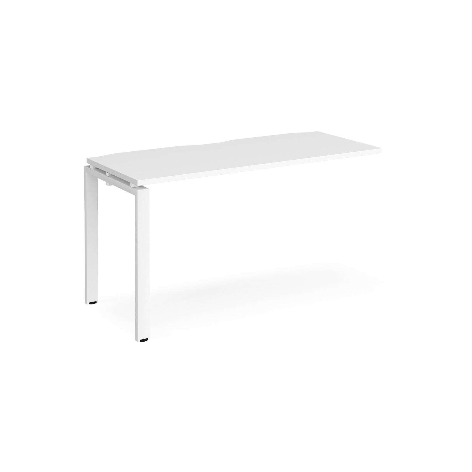 White desk add-on unit on a white background