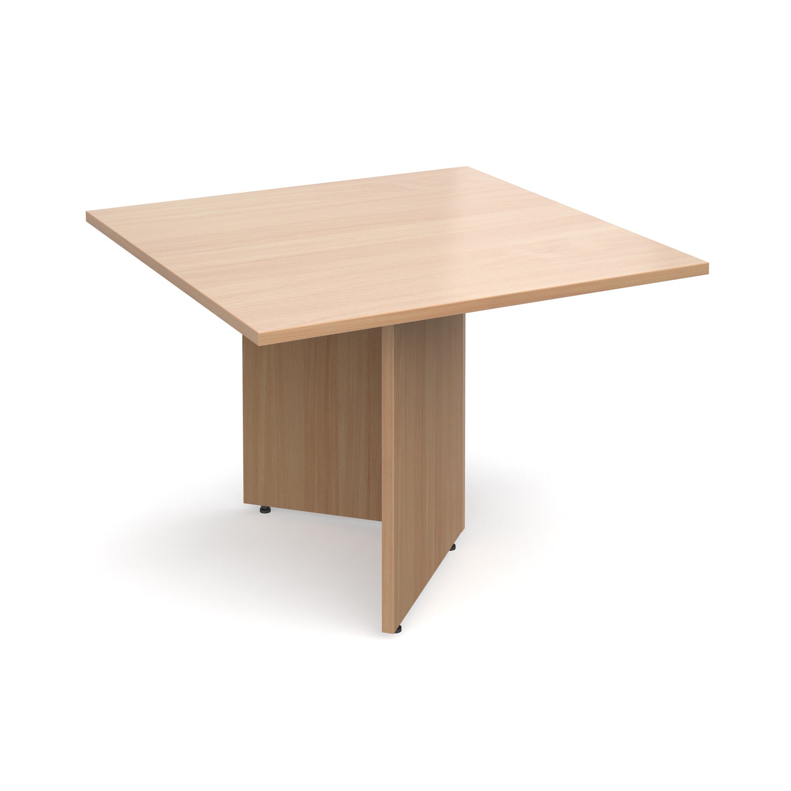 Square table extension in wood-effect finish on a white background