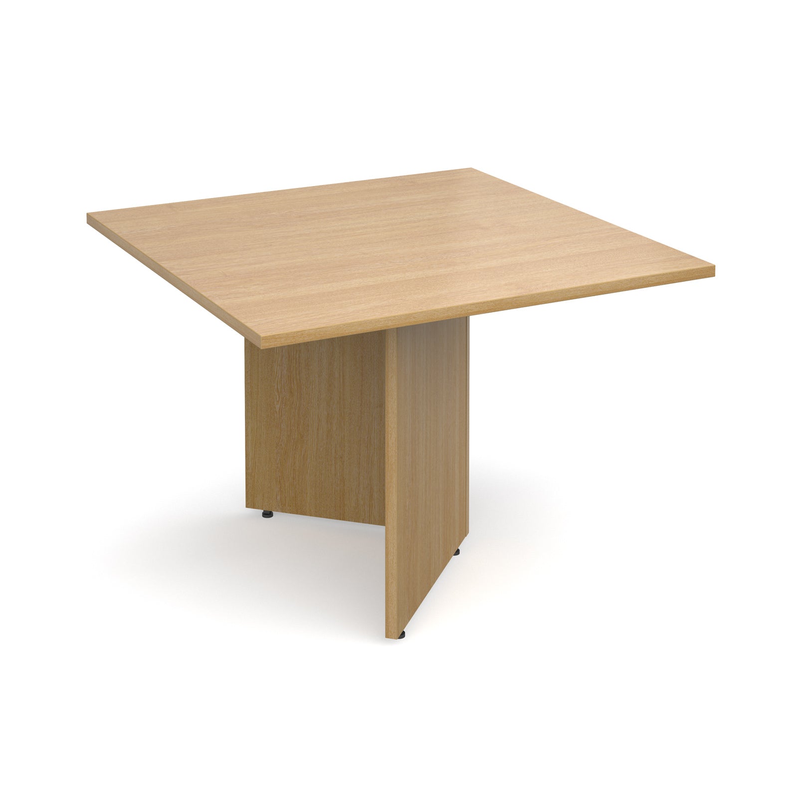 Square table extension in wood-effect finish on a white background
