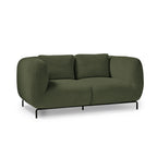 Green sofa on a white background