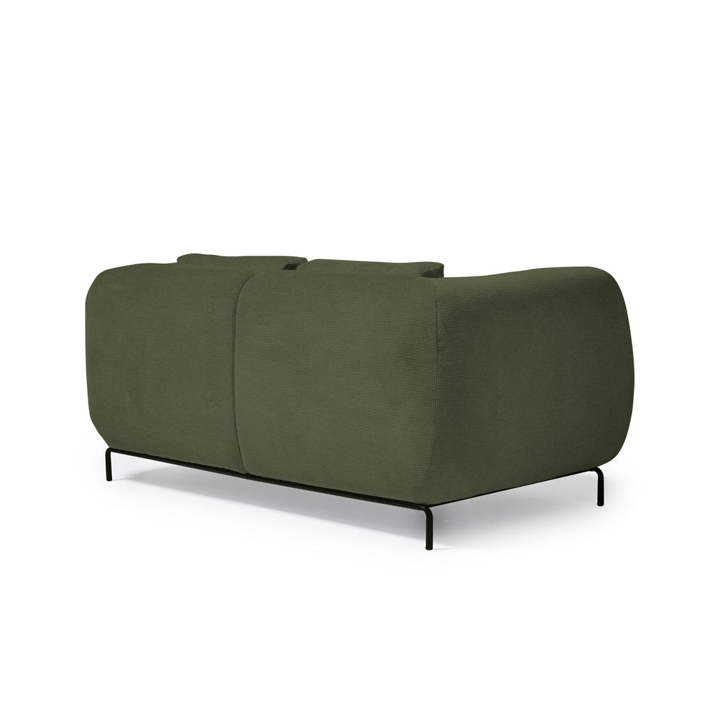 Green sofa on a white background