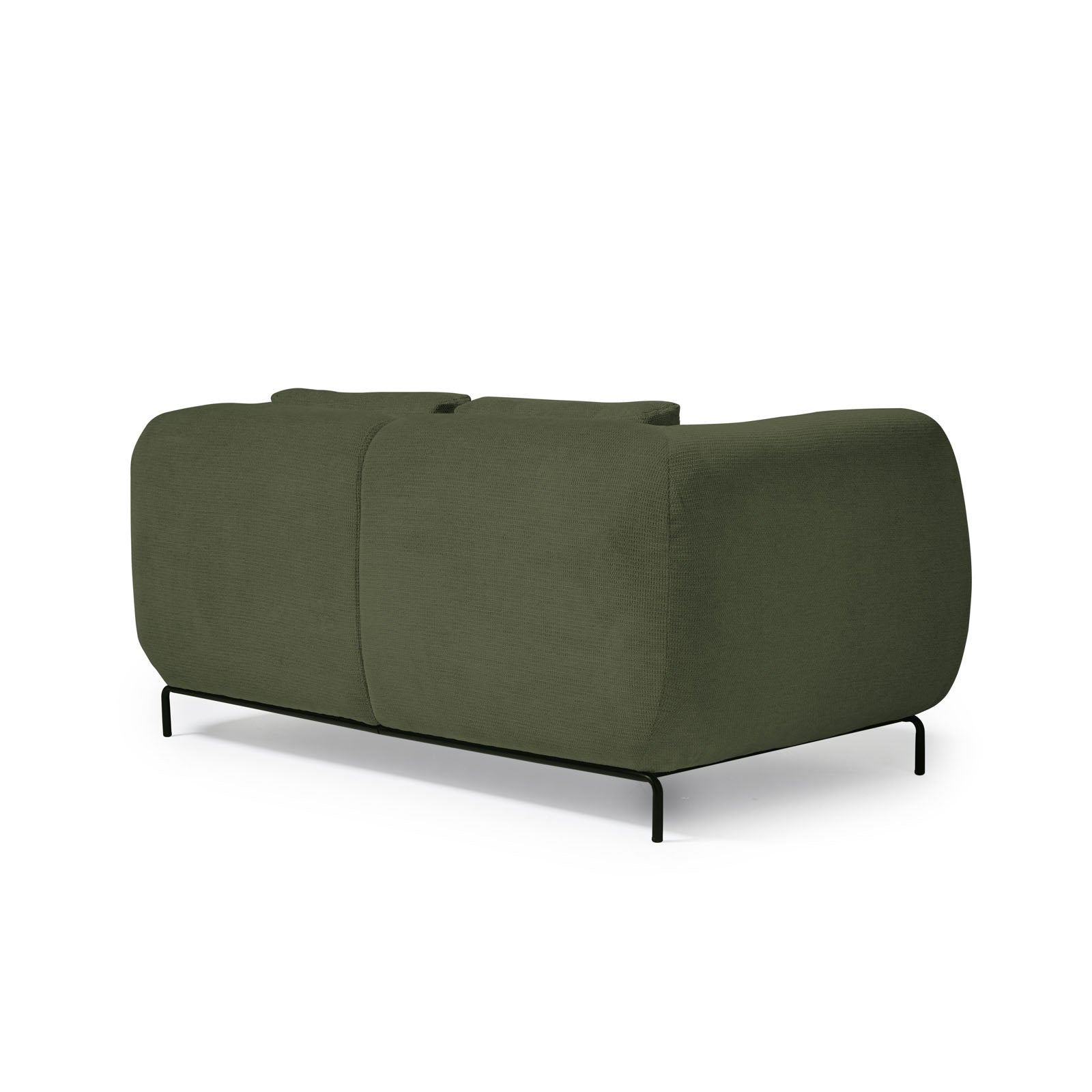 Green sofa on a white background