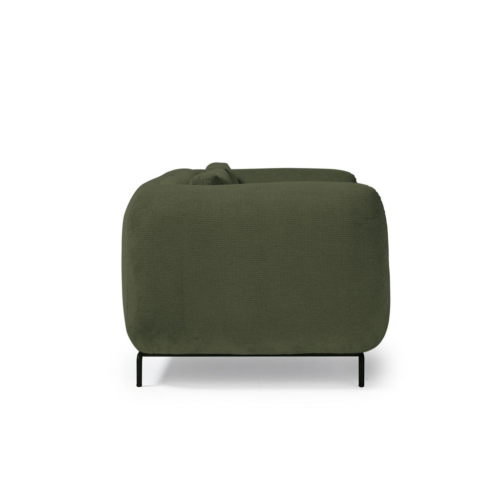 Green sofa on a white background