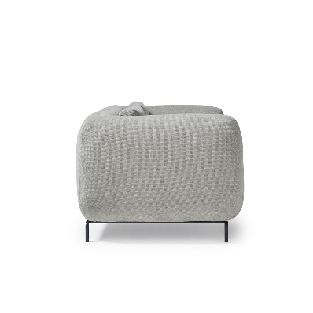 Grey sofa on a white background