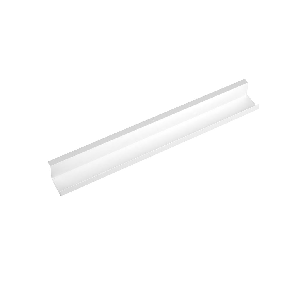 White metal cable tray on a white background