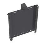Black metal cable riser on a white background