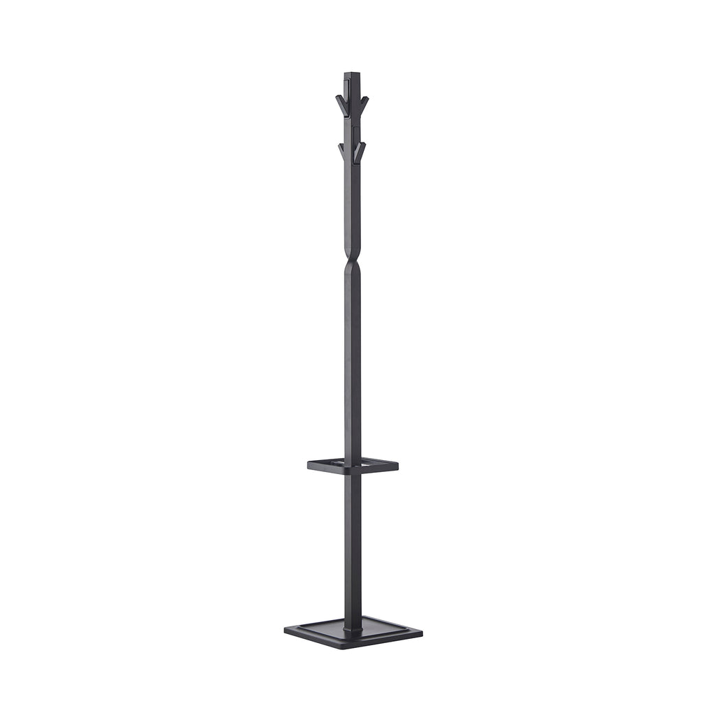 Black coat stand on a white background