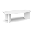 White conference table on a white background
