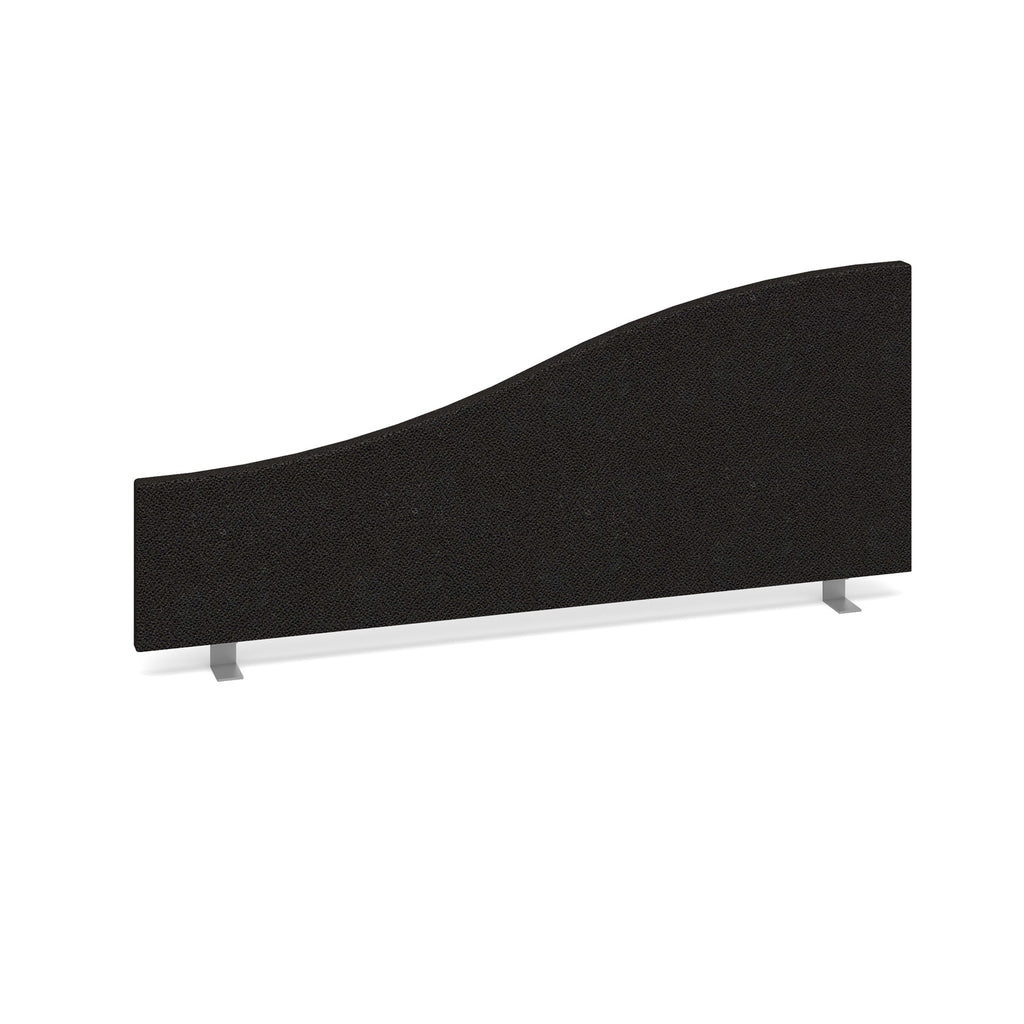 Black curved office screen on a white background