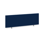 Navy blue office partition screen on a white background
