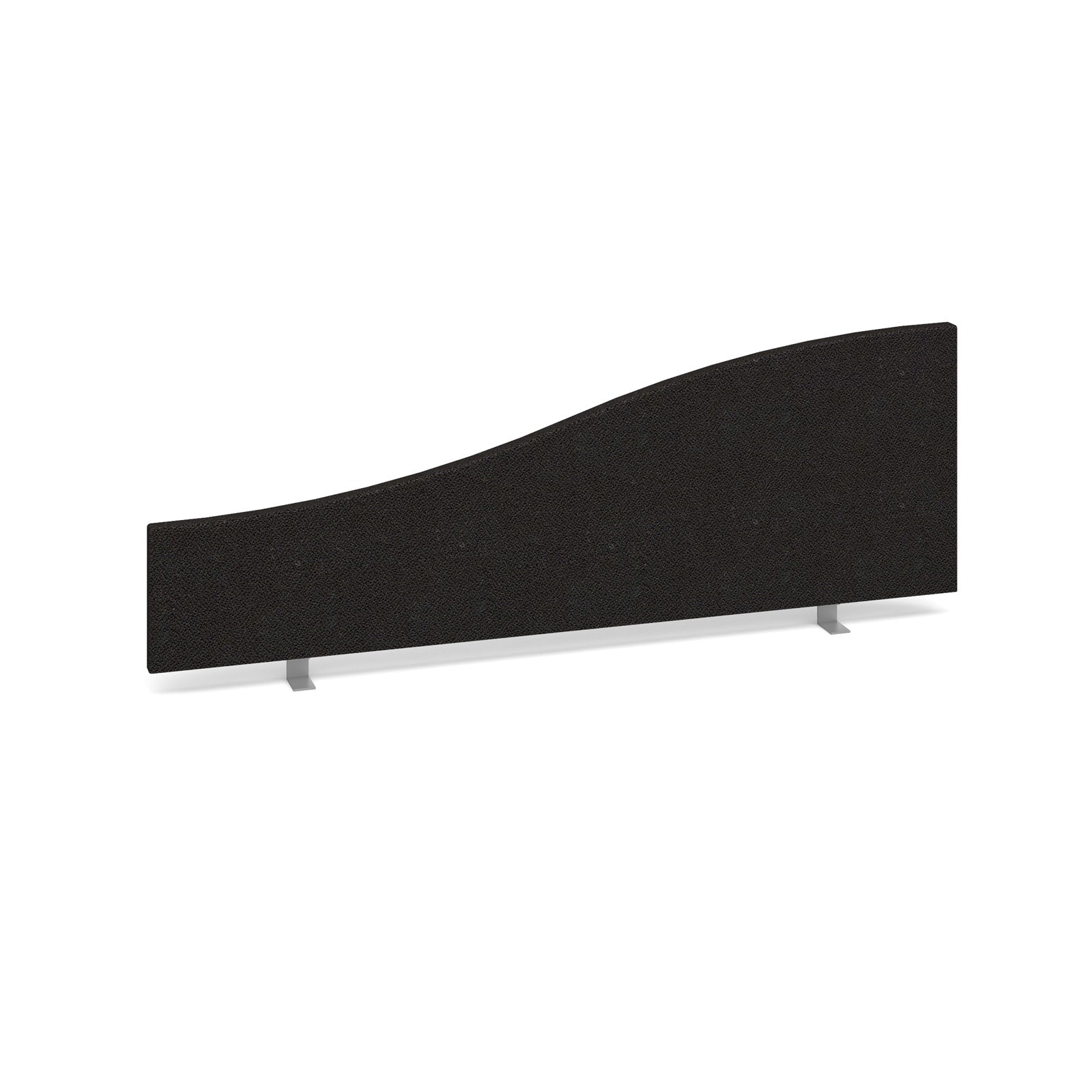 Black curved office screen on a white background