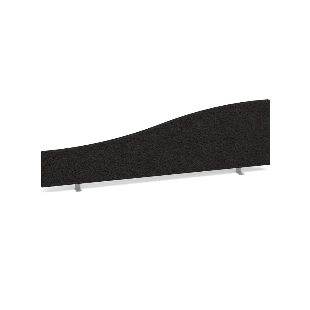 Black curved office screen on a white background