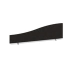 Black curved office screen on a white background